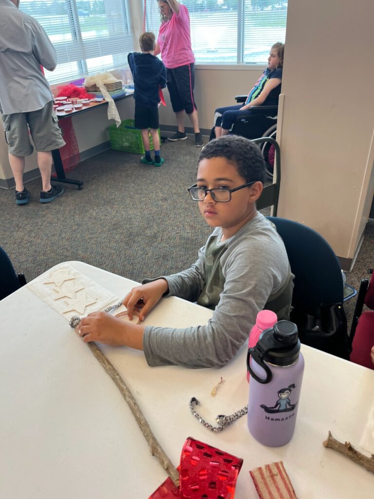 Artwork and artists from the May 2023 American Flag Banners session at Creating With Blind Abandon.