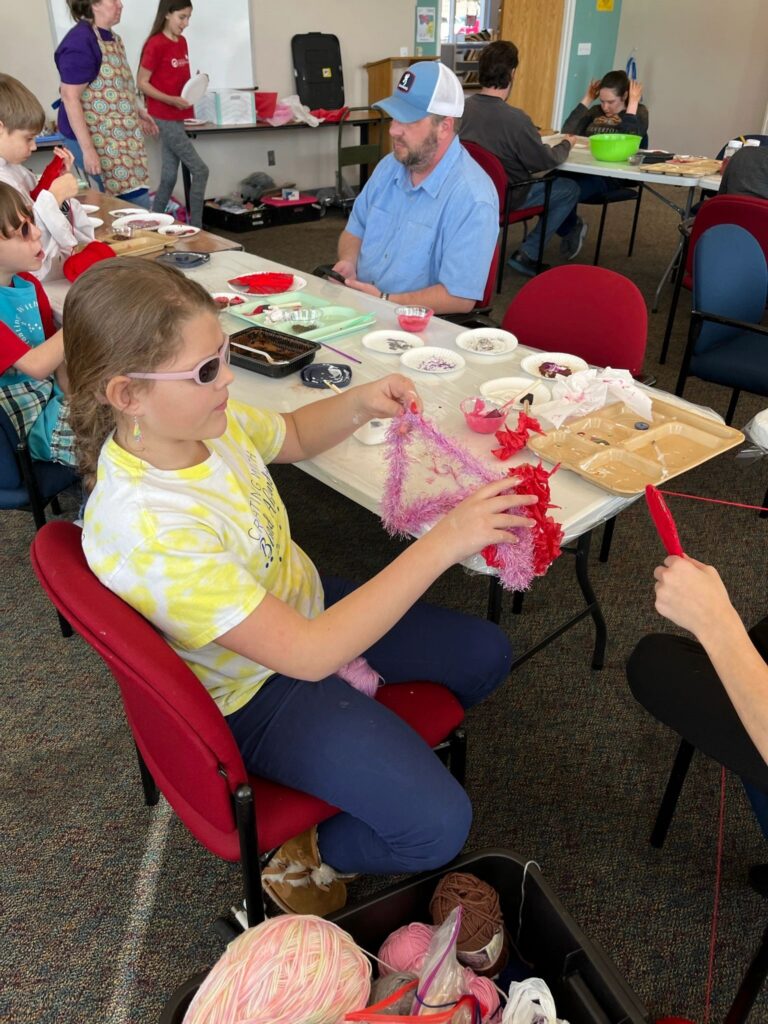 Artwork and artists from the February 2023 — Cinnamon Applesauce Valentines Ornaments session at Creating With Blind Abandon.