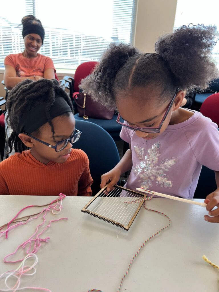 Artwork and artists from the March 2023 Weaving with guest artist, Tori Christenson session at Creating With Blind Abandon.