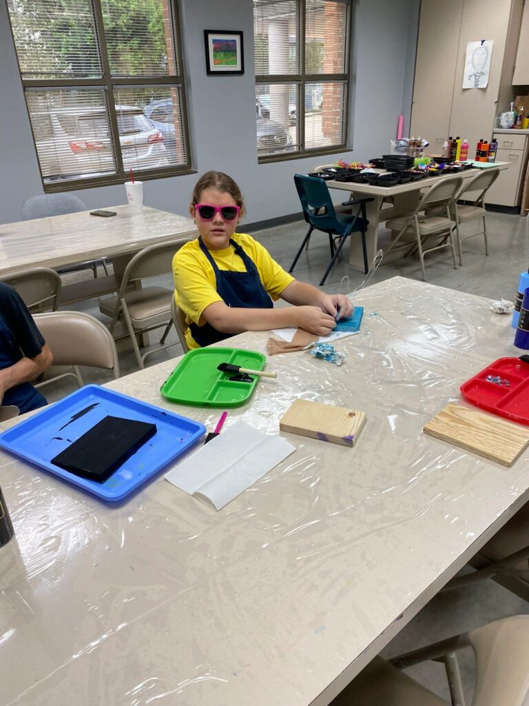 Artwork and artists from the September 2023 Student Sculptures session at Creating With Blind Abandon.