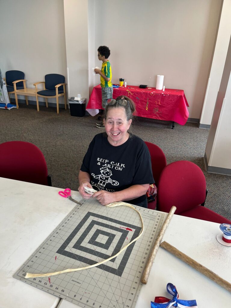 Artwork and artists from the May 2023 American Flag Banners session at Creating With Blind Abandon.