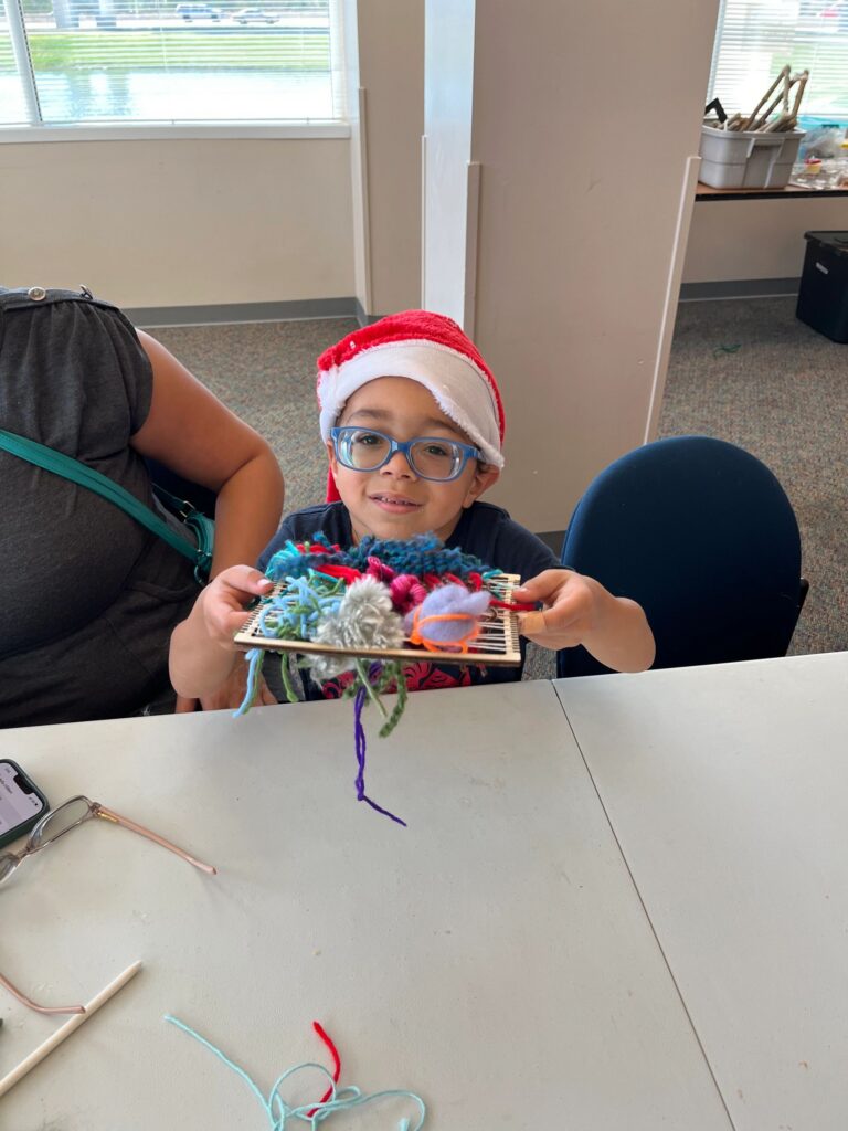 Artwork and artists from the March 2023 Weaving with guest artist, Tori Christenson session at Creating With Blind Abandon.