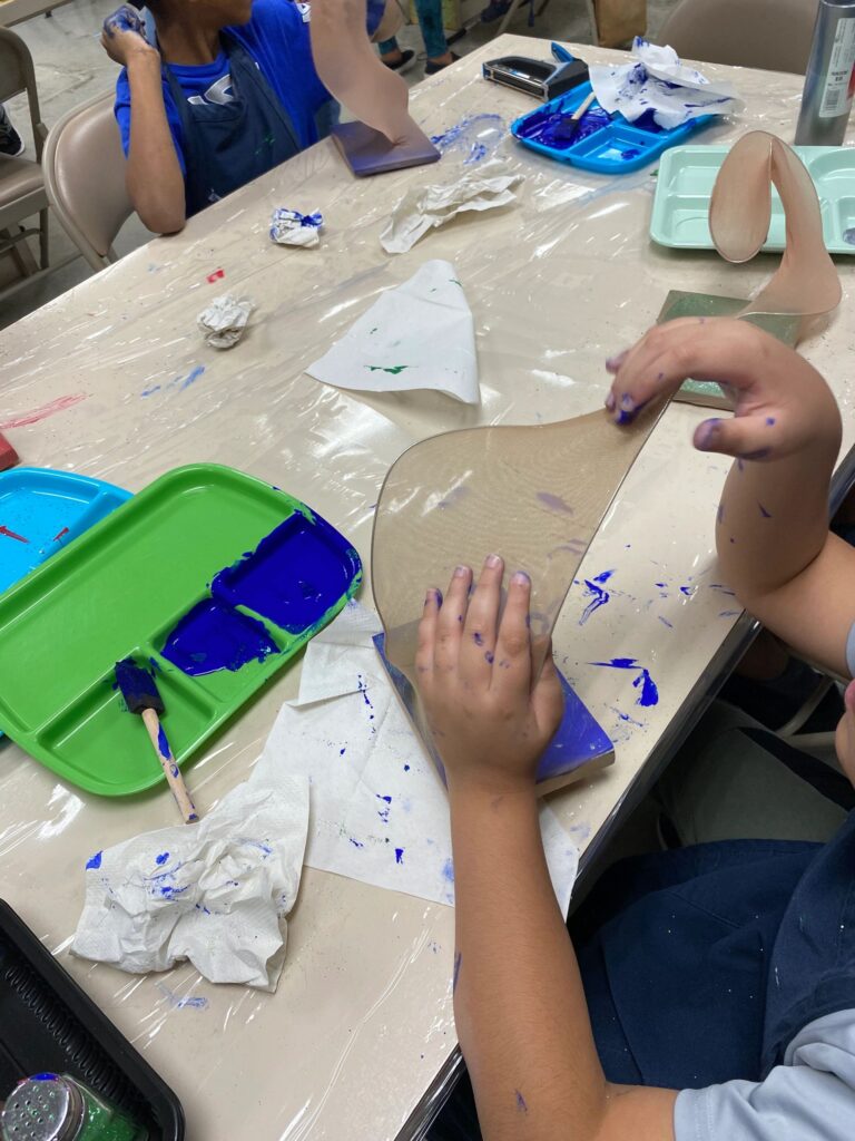 Artwork and artists from the September 2023 Student Sculptures session at Creating With Blind Abandon.