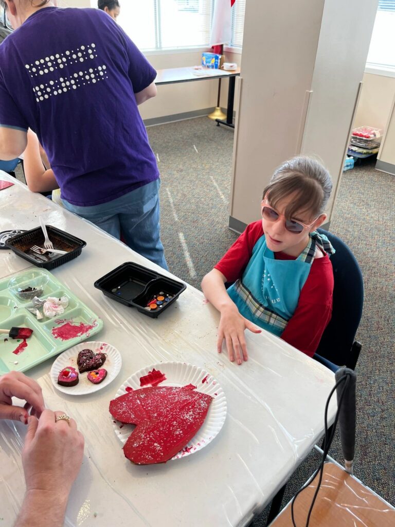 Artwork and artists from the February 2023 — Cinnamon Applesauce Valentines Ornaments session at Creating With Blind Abandon.