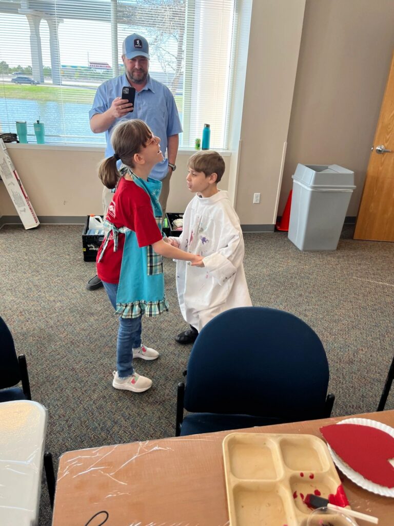 Artwork and artists from the February 2023 — Cinnamon Applesauce Valentines Ornaments session at Creating With Blind Abandon.