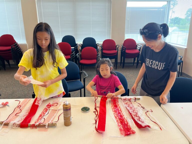 Artwork and artists from the May 2023 American Flag Banners session at Creating With Blind Abandon.