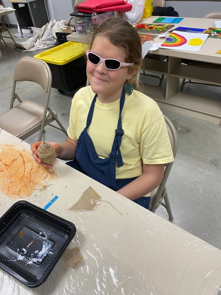 Artwork and artists from the Nov '23 — Kids session at Creating With Blind Abandon.