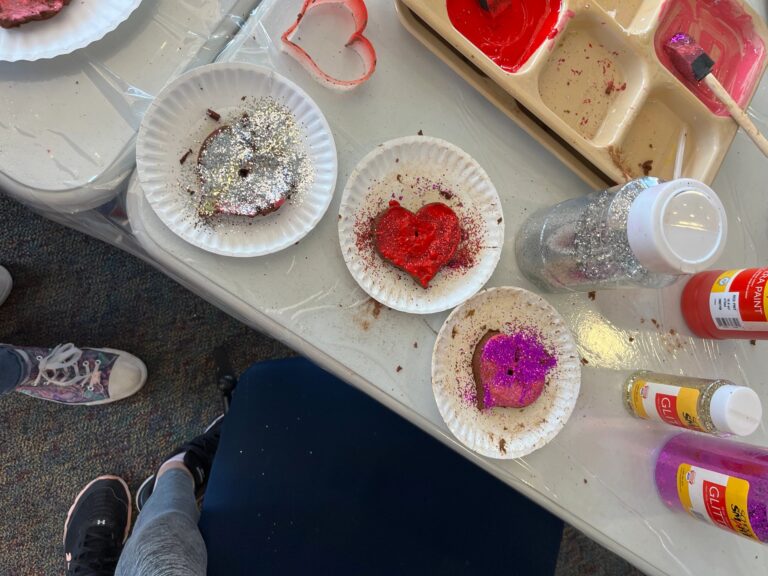 Artwork and artists from the February 2023 — Cinnamon Applesauce Valentines Ornaments session at Creating With Blind Abandon.