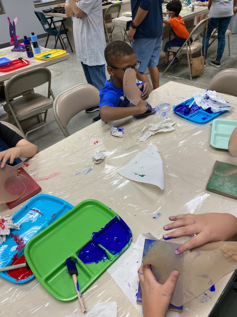 Artwork and artists from the September 2023 Student Sculptures session at Creating With Blind Abandon.