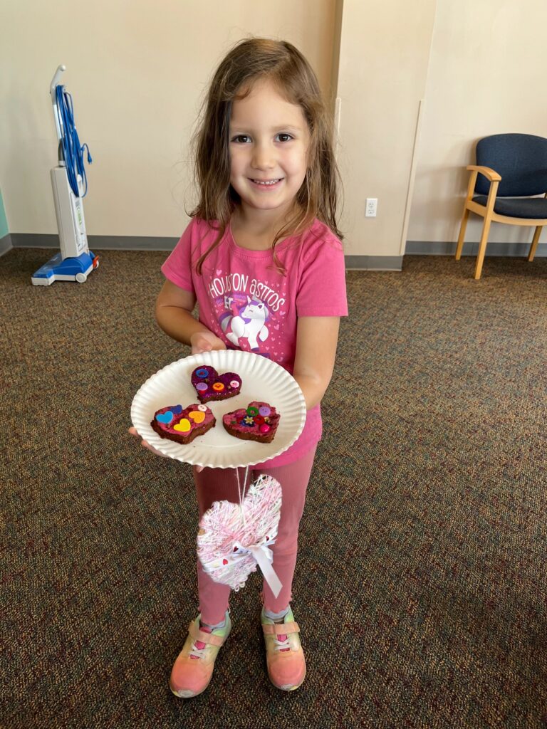 Artwork and artists from the February 2023 — Cinnamon Applesauce Valentines Ornaments session at Creating With Blind Abandon.