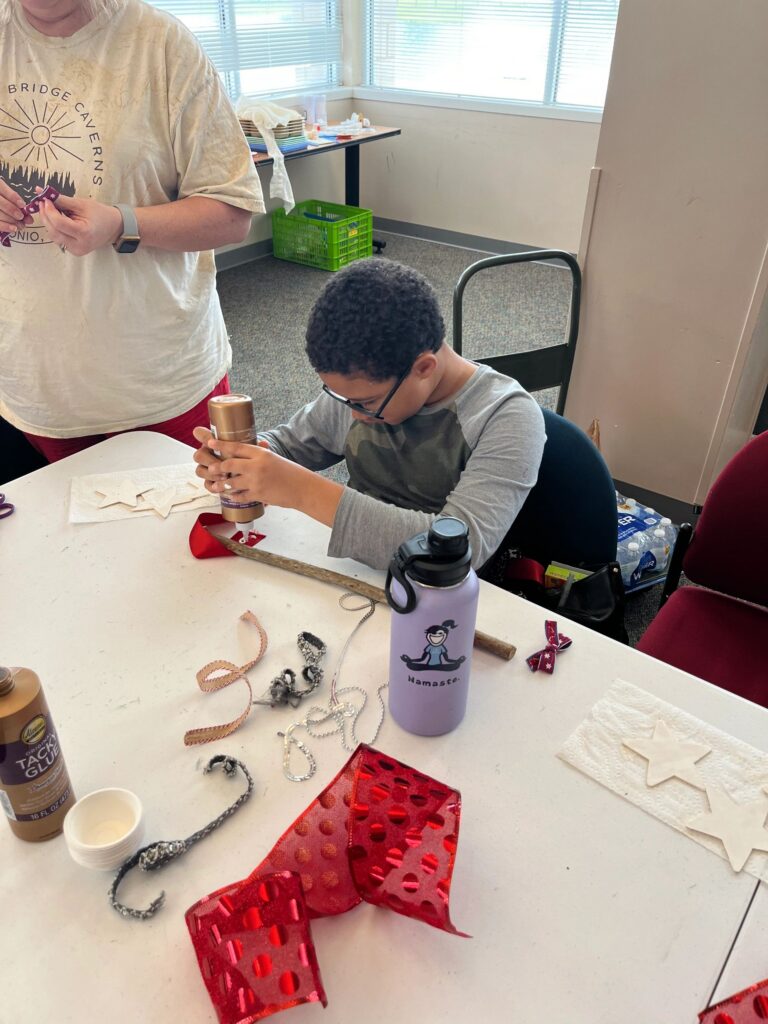 Artwork and artists from the May 2023 American Flag Banners session at Creating With Blind Abandon.