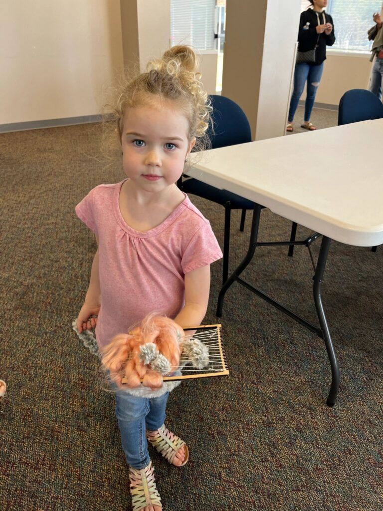 Artwork and artists from the March 2023 Weaving with guest artist, Tori Christenson session at Creating With Blind Abandon.
