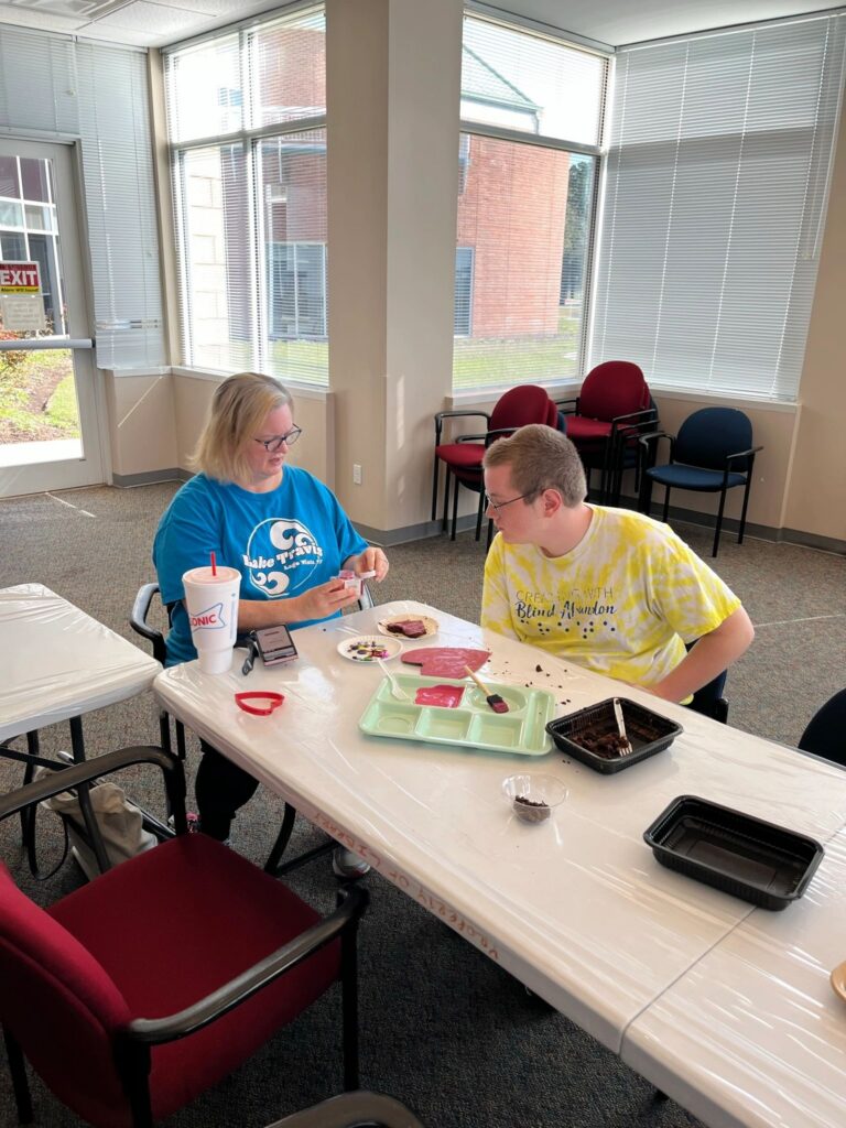 Artwork and artists from the February 2023 — Cinnamon Applesauce Valentines Ornaments session at Creating With Blind Abandon.