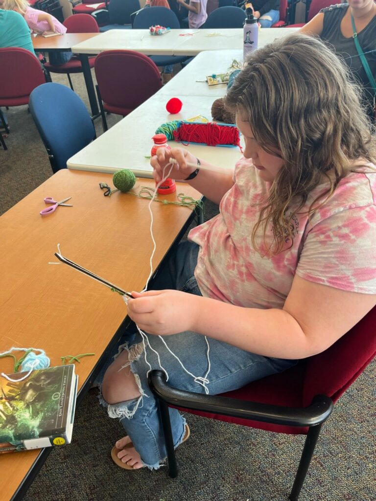 Artwork and artists from the March 2023 Weaving with guest artist, Tori Christenson session at Creating With Blind Abandon.