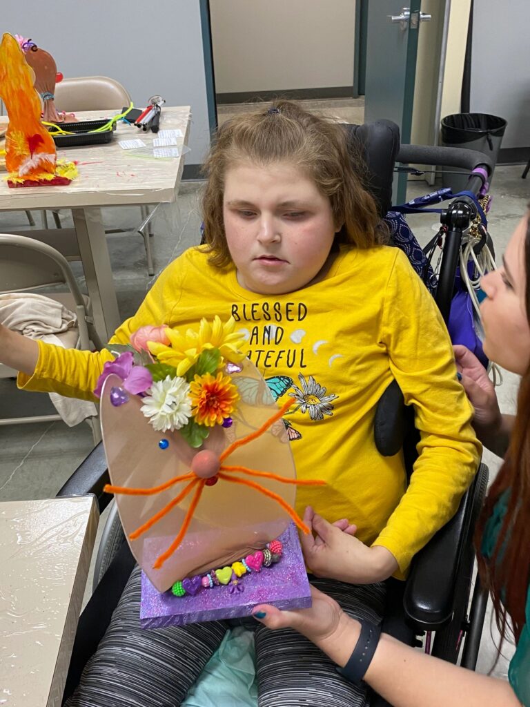 Artwork and artists from the September 2023 Adult Sculptures session at Creating With Blind Abandon.
