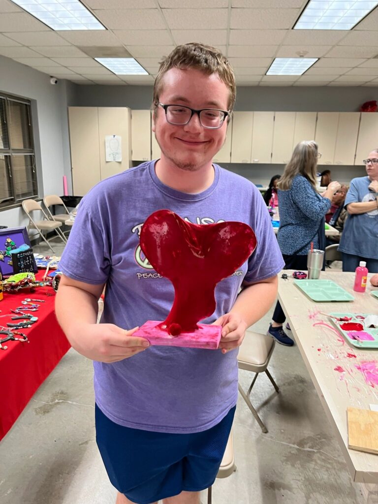 Artwork and artists from the September 2023 Adult Sculptures session at Creating With Blind Abandon.