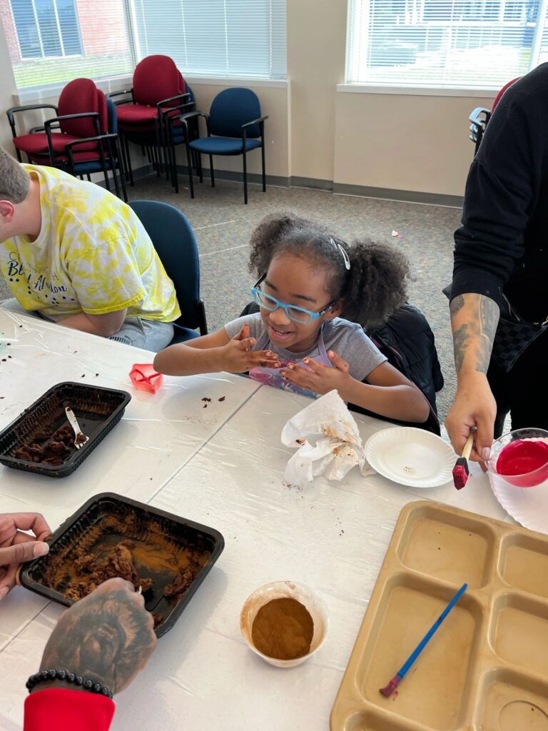 Artwork and artists from the February 2023 — Cinnamon Applesauce Valentines Ornaments session at Creating With Blind Abandon.