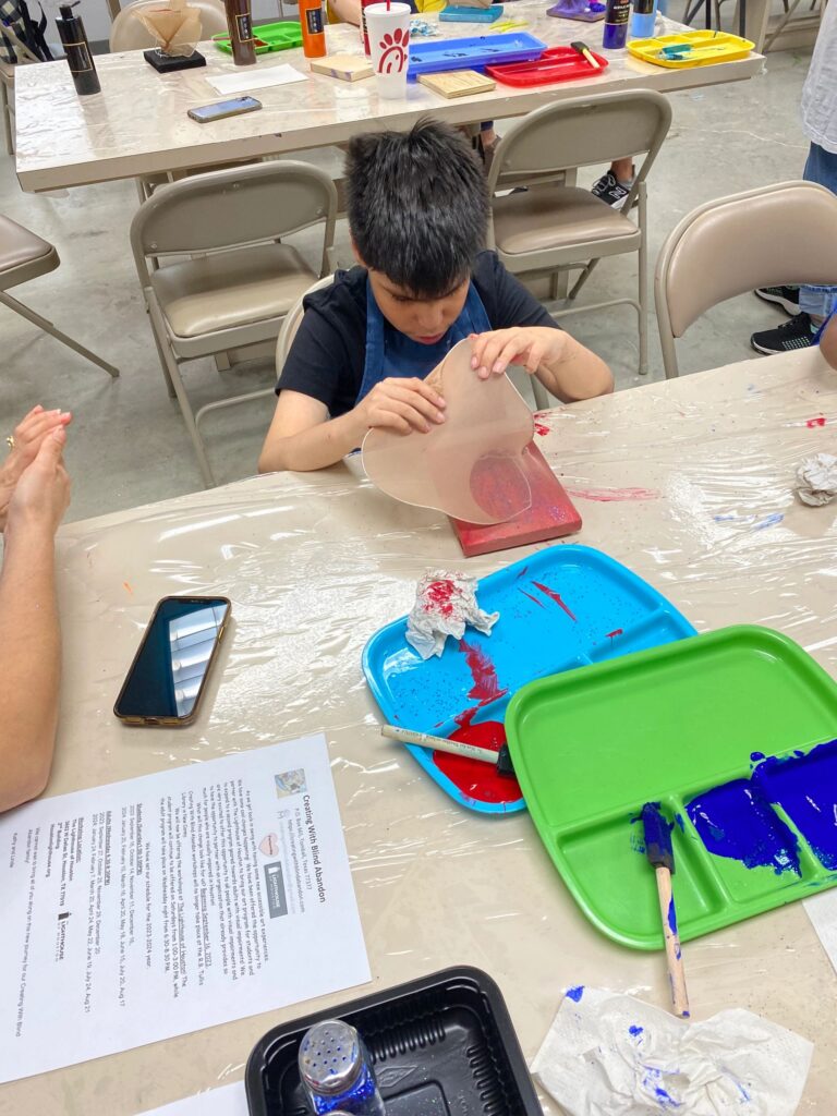 Artwork and artists from the September 2023 Student Sculptures session at Creating With Blind Abandon.