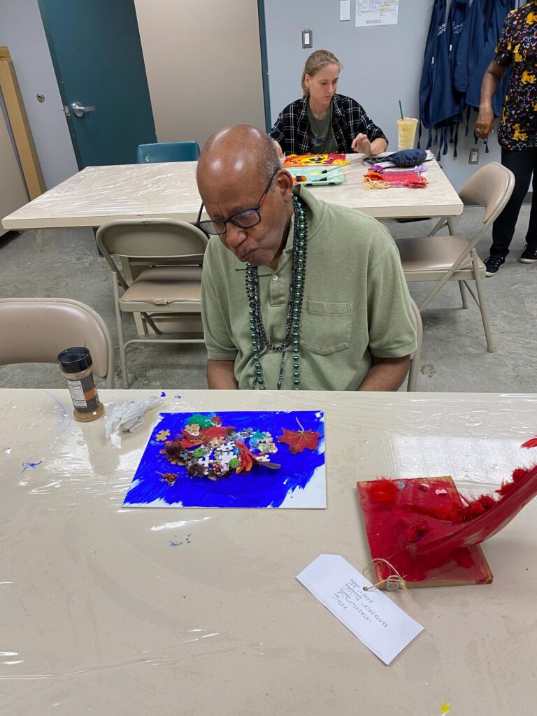Artwork and artists from the Oct '23 — Adults- Fall Canvas Art session at Creating With Blind Abandon.