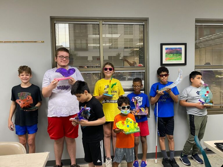 Artwork and artists from the September 2023 Student Sculptures session at Creating With Blind Abandon.