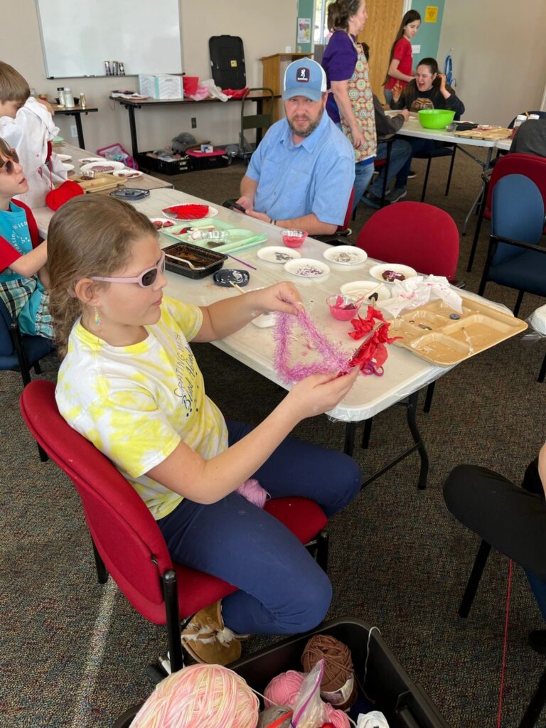 Artwork and artists from the February 2023 — Cinnamon Applesauce Valentines Ornaments session at Creating With Blind Abandon.