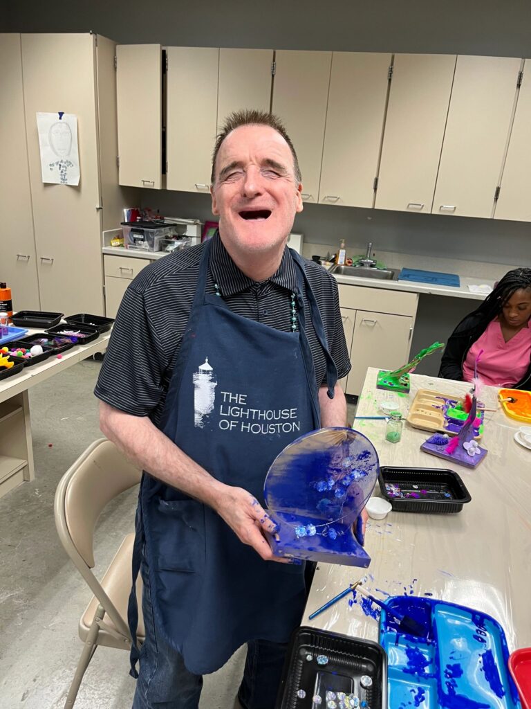 Artwork and artists from the September 2023 Adult Sculptures session at Creating With Blind Abandon.