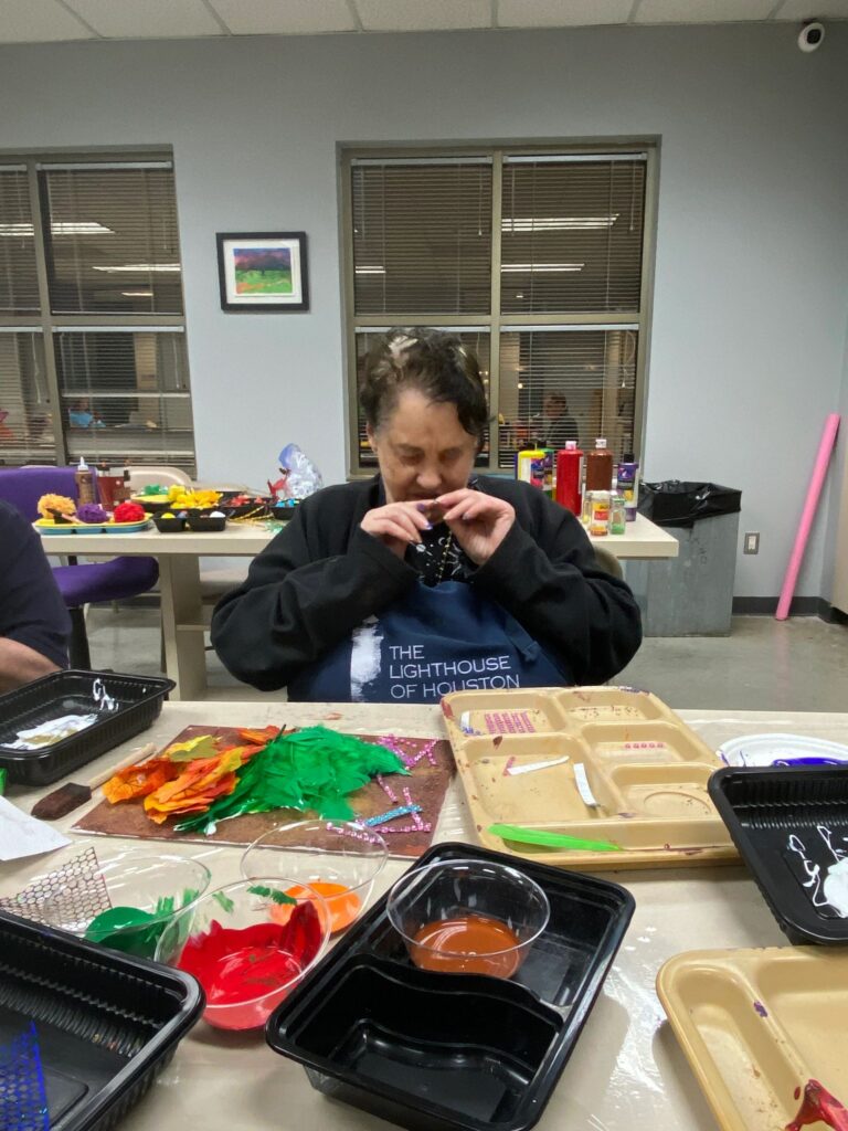 Artwork and artists from the Oct '23 — Adults- Fall Canvas Art session at Creating With Blind Abandon.