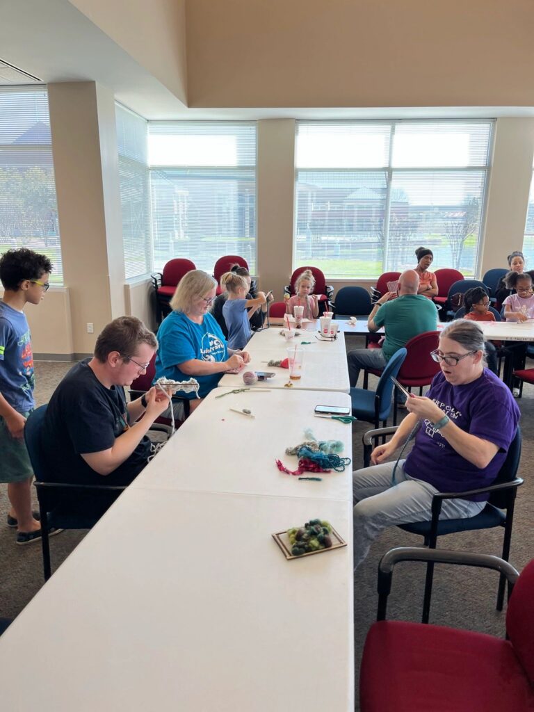 Artwork and artists from the March 2023 Weaving with guest artist, Tori Christenson session at Creating With Blind Abandon.