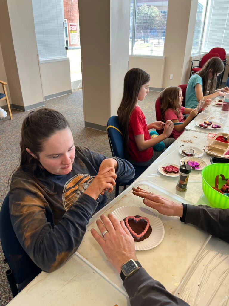 Artwork and artists from the February 2023 — Cinnamon Applesauce Valentines Ornaments session at Creating With Blind Abandon.