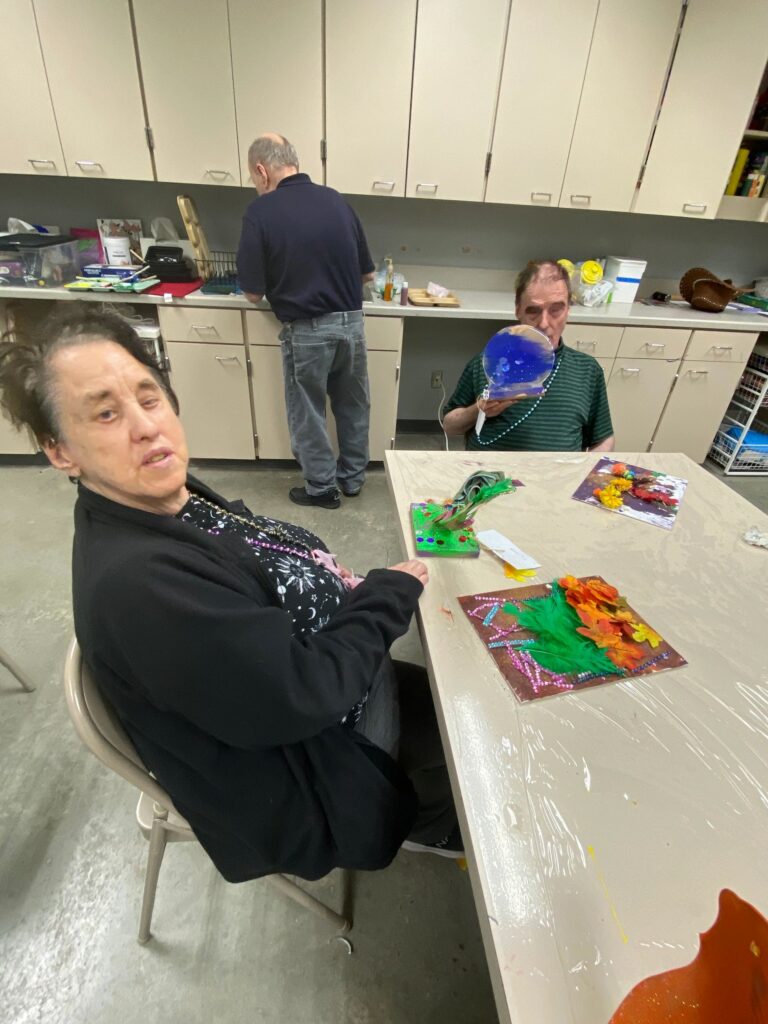 Artwork and artists from the Nov '23 — Adults - Christmas Trees session at Creating With Blind Abandon.