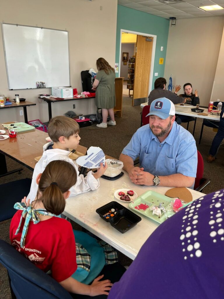 Artwork and artists from the February 2023 — Cinnamon Applesauce Valentines Ornaments session at Creating With Blind Abandon.