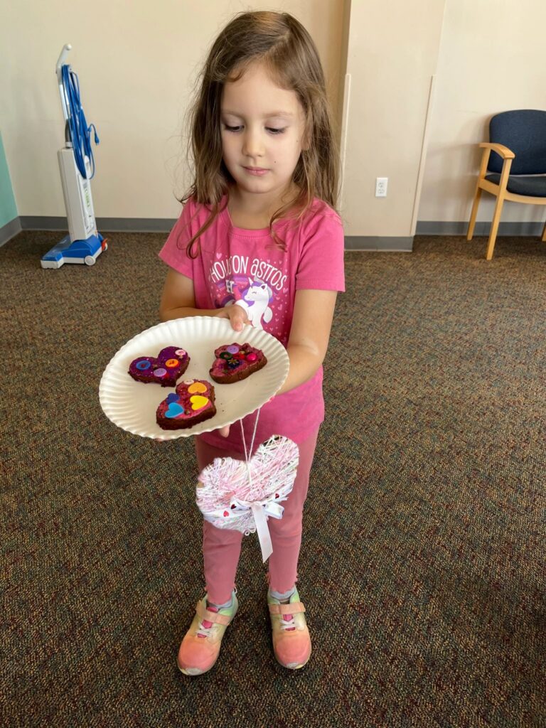 Artwork and artists from the February 2023 — Cinnamon Applesauce Valentines Ornaments session at Creating With Blind Abandon.