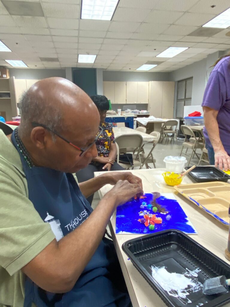 Artwork and artists from the Oct '23 — Adults- Fall Canvas Art session at Creating With Blind Abandon.