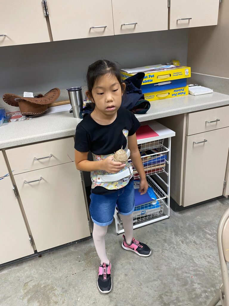 Artwork and artists from the Nov '23 — Kids session at Creating With Blind Abandon.