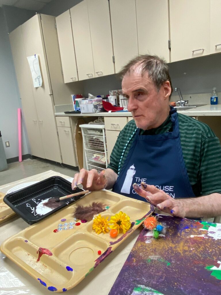 Artwork and artists from the Oct '23 — Adults- Fall Canvas Art session at Creating With Blind Abandon.