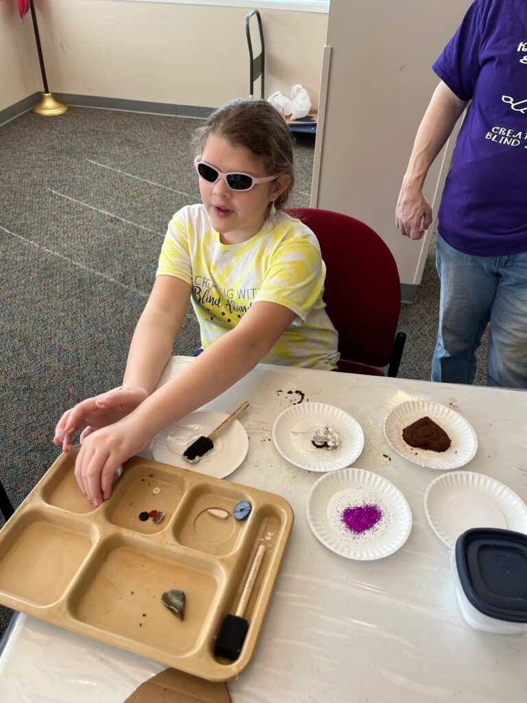 Artwork and artists from the February 2023 — Cinnamon Applesauce Valentines Ornaments session at Creating With Blind Abandon.