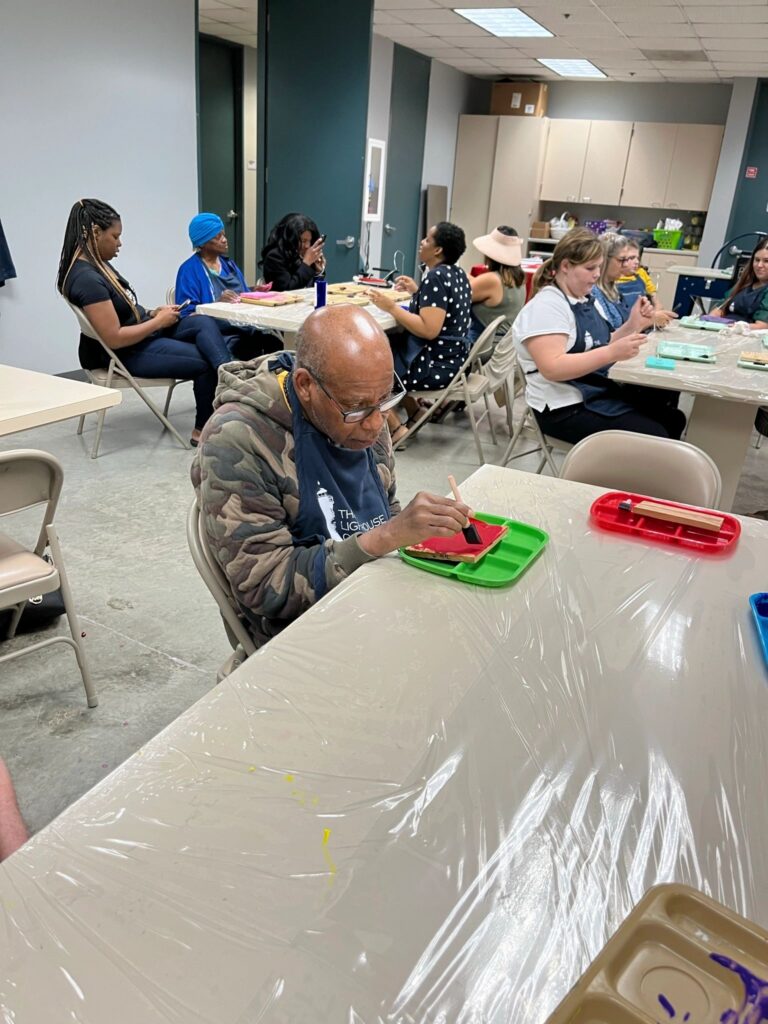Artwork and artists from the September 2023 Adult Sculptures session at Creating With Blind Abandon.