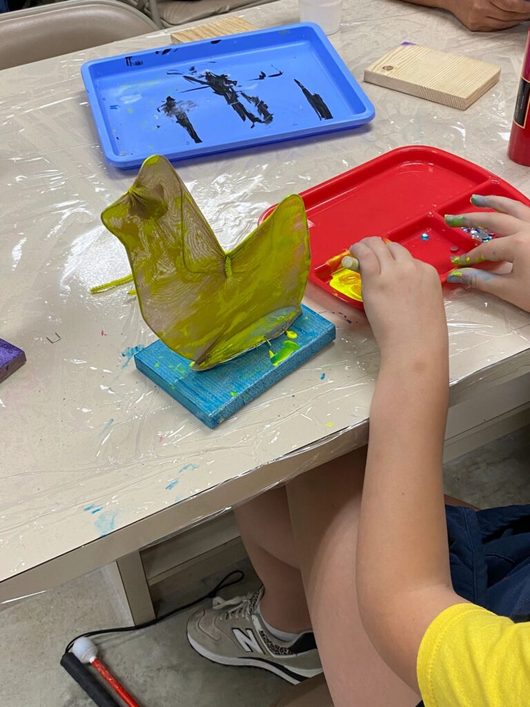 Artwork and artists from the September 2023 Student Sculptures session at Creating With Blind Abandon.