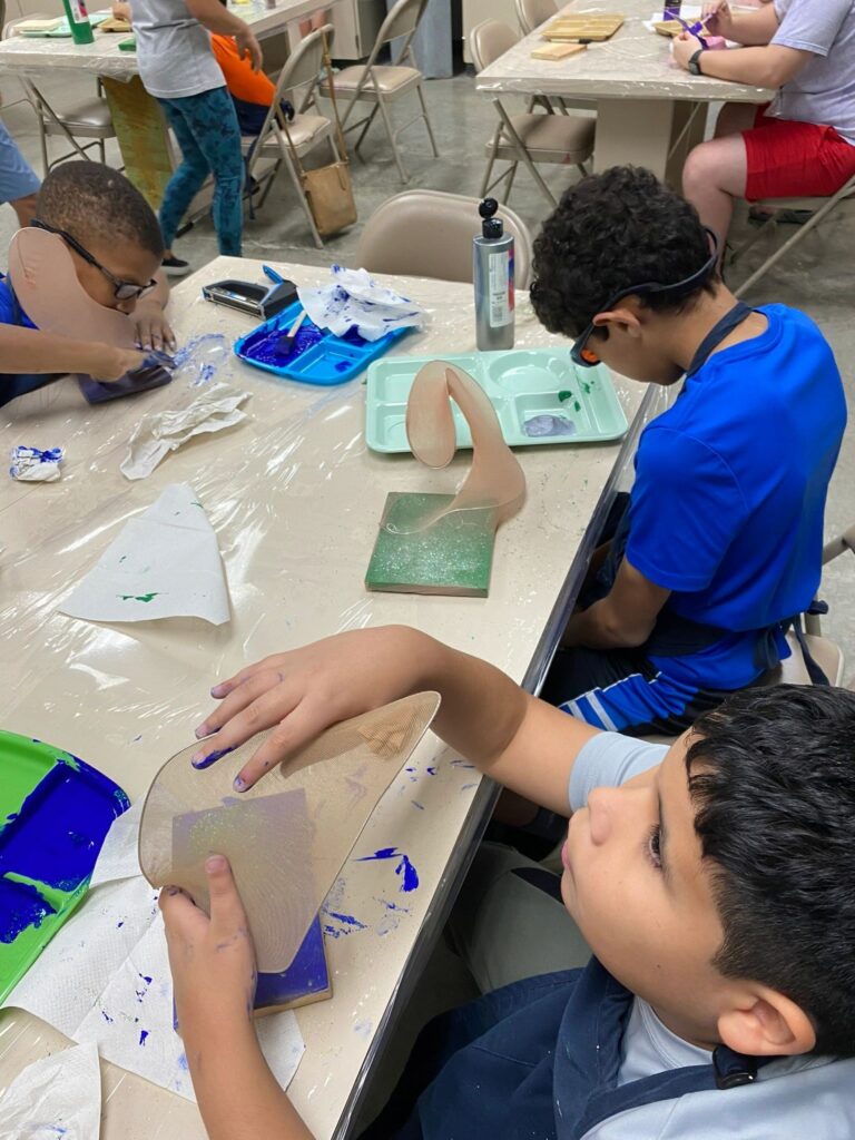 Artwork and artists from the September 2023 Student Sculptures session at Creating With Blind Abandon.