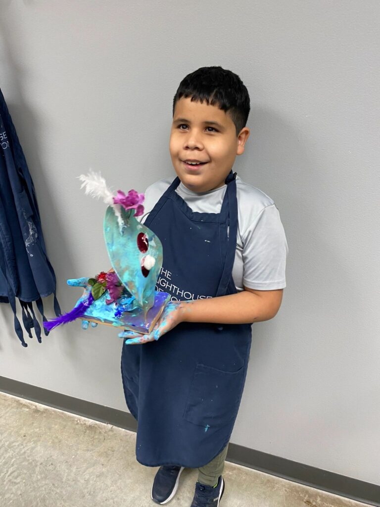 Artwork and artists from the September 2023 Student Sculptures session at Creating With Blind Abandon.