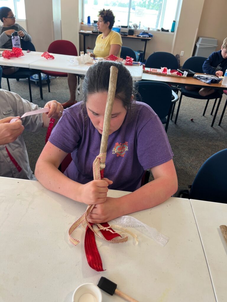 Artwork and artists from the May 2023 American Flag Banners session at Creating With Blind Abandon.