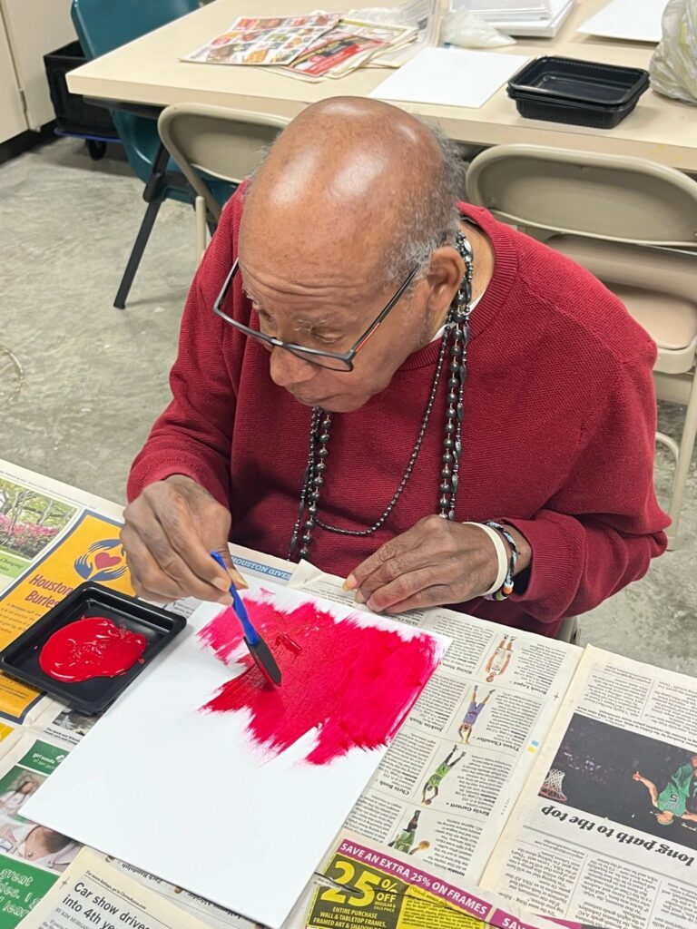 Artwork and artists from the Nov '23 — Adults - Christmas Trees session at Creating With Blind Abandon.