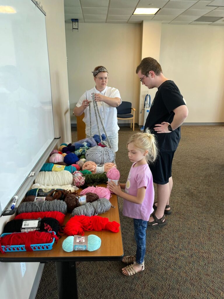 Artwork and artists from the March 2023 Weaving with guest artist, Tori Christenson session at Creating With Blind Abandon.